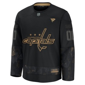 Dresovi Washington Capitals 2024-25 Fanatics Military Appreciation Practice Custom Crno - Muške